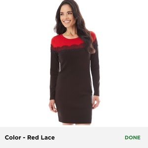 XXL Apt 9 Sweater Dress Black/Red
